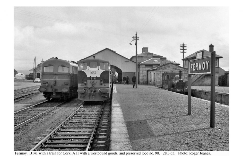 Fermoy. B141 & train for Cork, also A11 and 90.  28.3.63