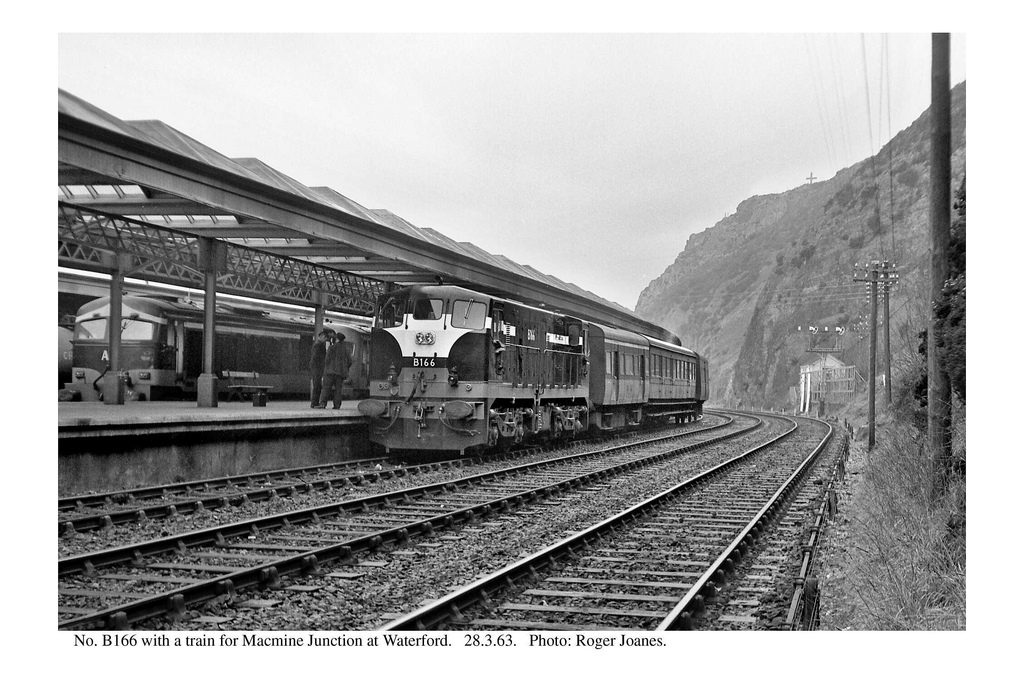Waterford. B166 with a train for Macmine Junction. 28.3.63