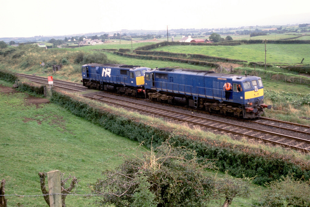 Northern Ireland Railways GM's 111 and 8113 in Killagan Loop