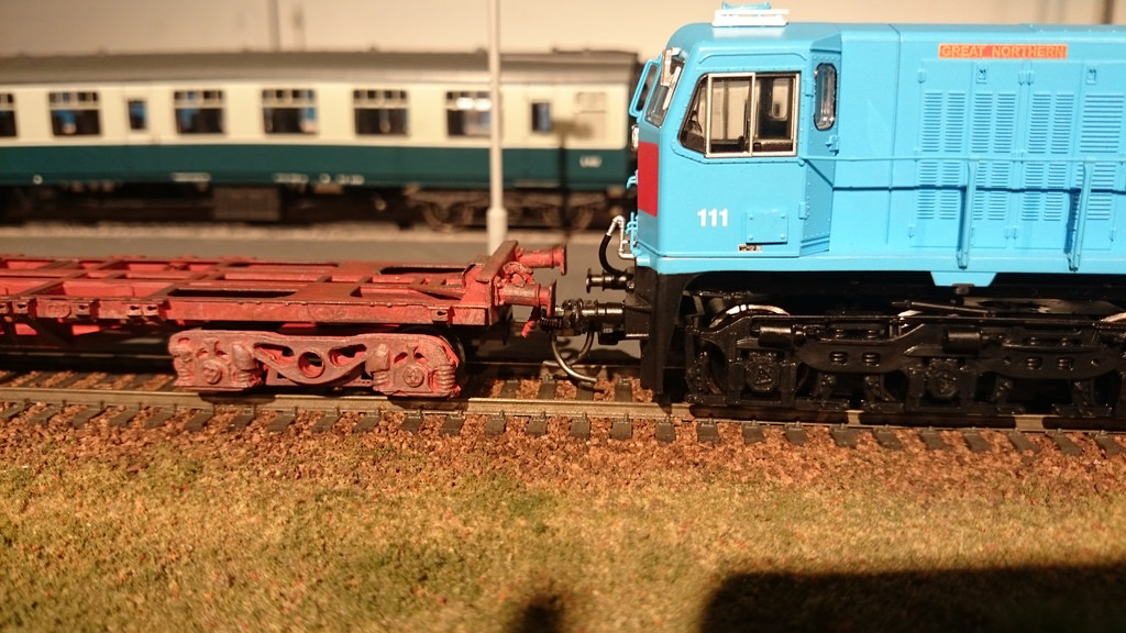 SSM 42'flat Irish Model Railway with body mounted kadee