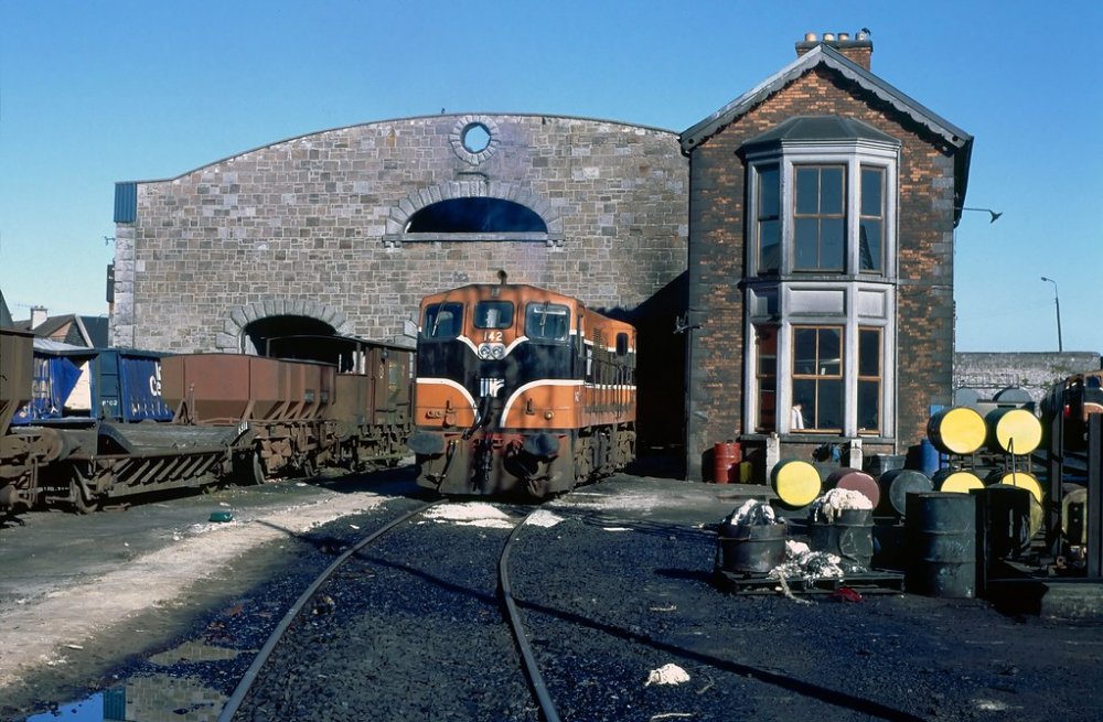 142 at Limerick Depot wagon shops. 1991.