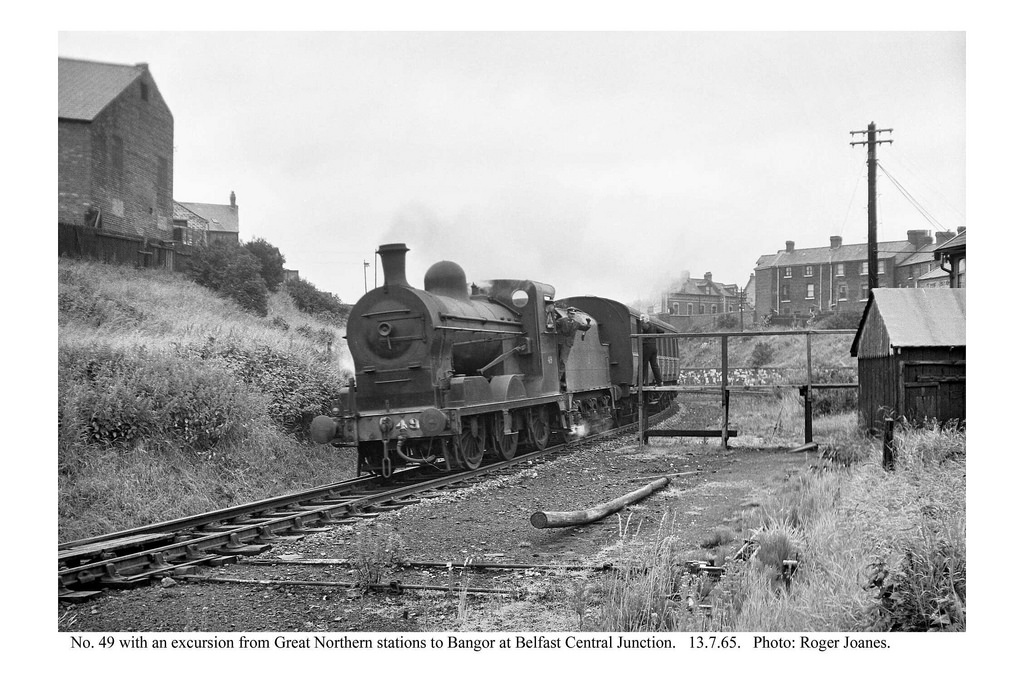 Belfast Central Junction. No.49 & train. 13.7.65