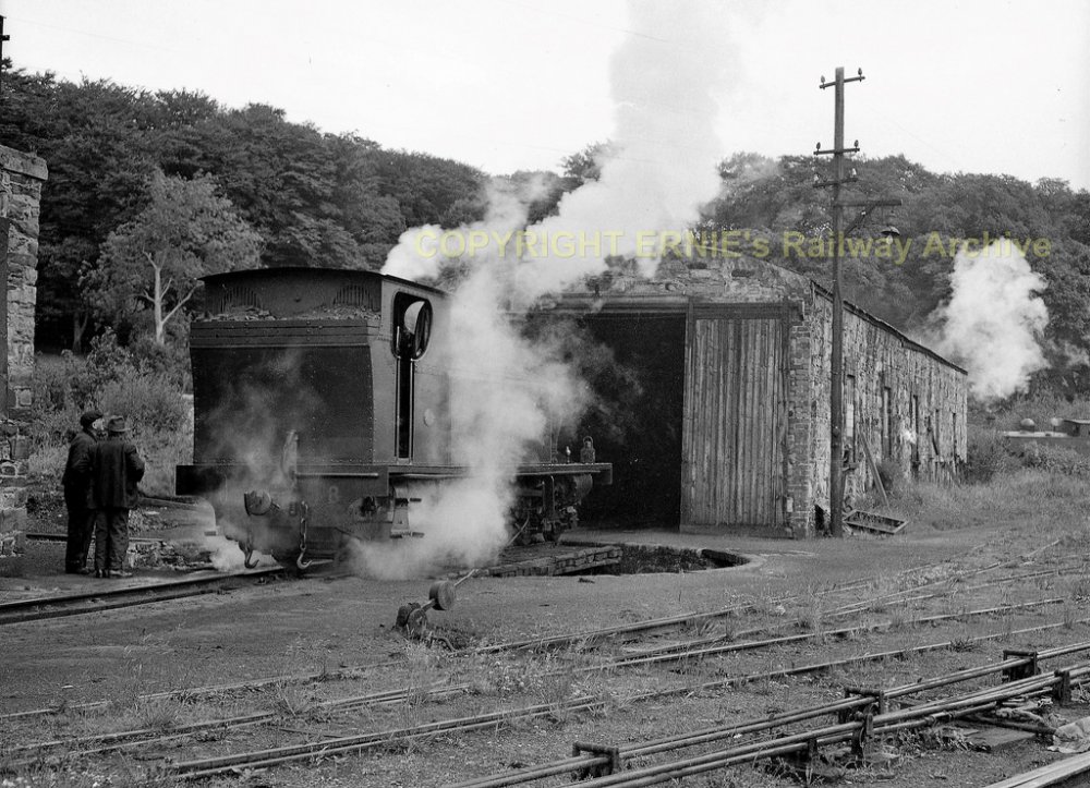 L&LSR Letterkenny shed 4-6-2t No 8, CDRJC Tank in background img197