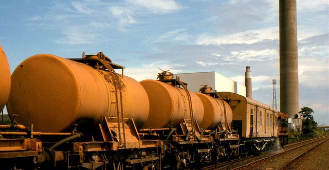 Weed-spraying train near Eden, Carrickfergus