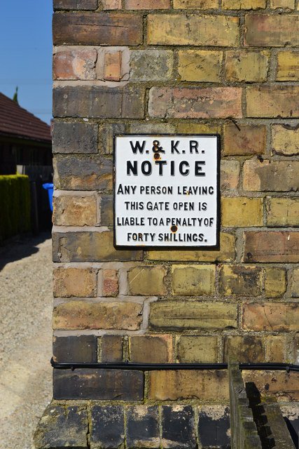 Old sign on the front wall of Broomfleet schoolhouse
