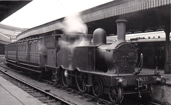 Class C 7 - 317 - GS&WR Class 37 4-4-2T, built 1901 by Inchicore Works - 1925 to GSR, 1945 to CIE - withdrawn 1955 - seen here at Cork Glanmire Road.