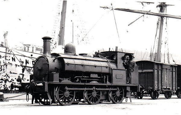 Class J23 - 475 - CB&SCR 0-6-0ST - built 1887 by Beyer Peacock as CB&SCR No.5 - 1925 to GSR as No.475 - withdrawn 1939 - seen here sunting in Cork Docks.