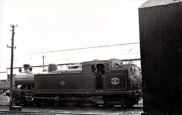 LONDONDERRY & LOUGH SWILLY RAILWAY - 5 - 4-8-4T, built 1912 by Hudswell Clarke - withdrawn 1954 - seen here at Pennyburn in 1948.