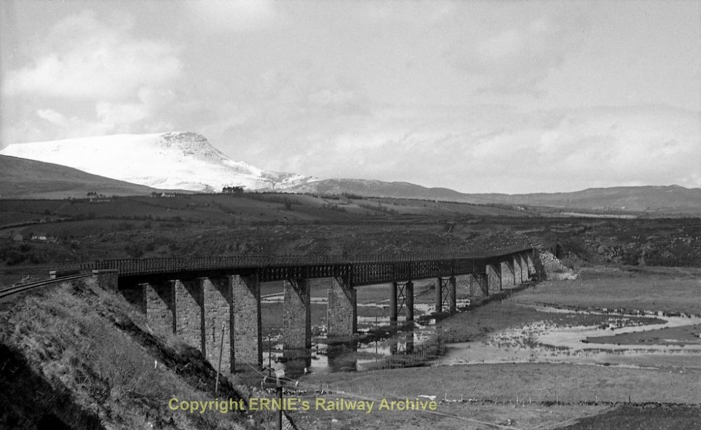 L&LS 1948-04-16 Owencarrow viaduct from train JG Dewing