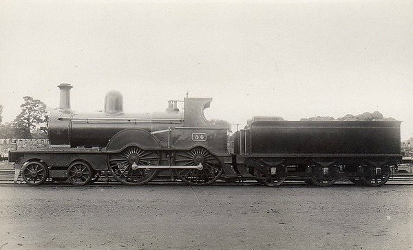 Class D17 - 54 - GSWR Class 52 4-4-0, built 1883 by Inchicore Works - 1925 to GSR, 1930 rebuilt with Belpaire boiler, 1945 to CIE - withdrawn 1959