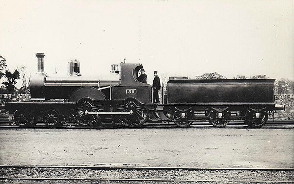 Class D17 - 59 - GSWR Class 52 4-4-0, built 1888 by Inchicore Works - 1925 to GSR, 1945 to CIE - withdrawn 1955.
