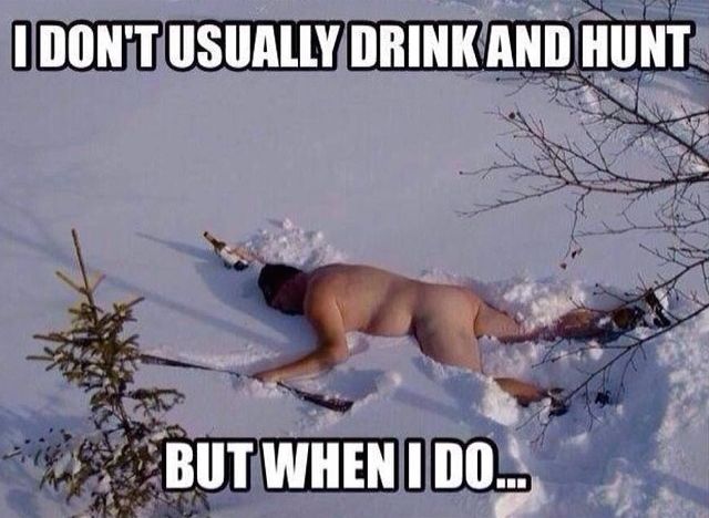 Image result for drinking beer in the snow image