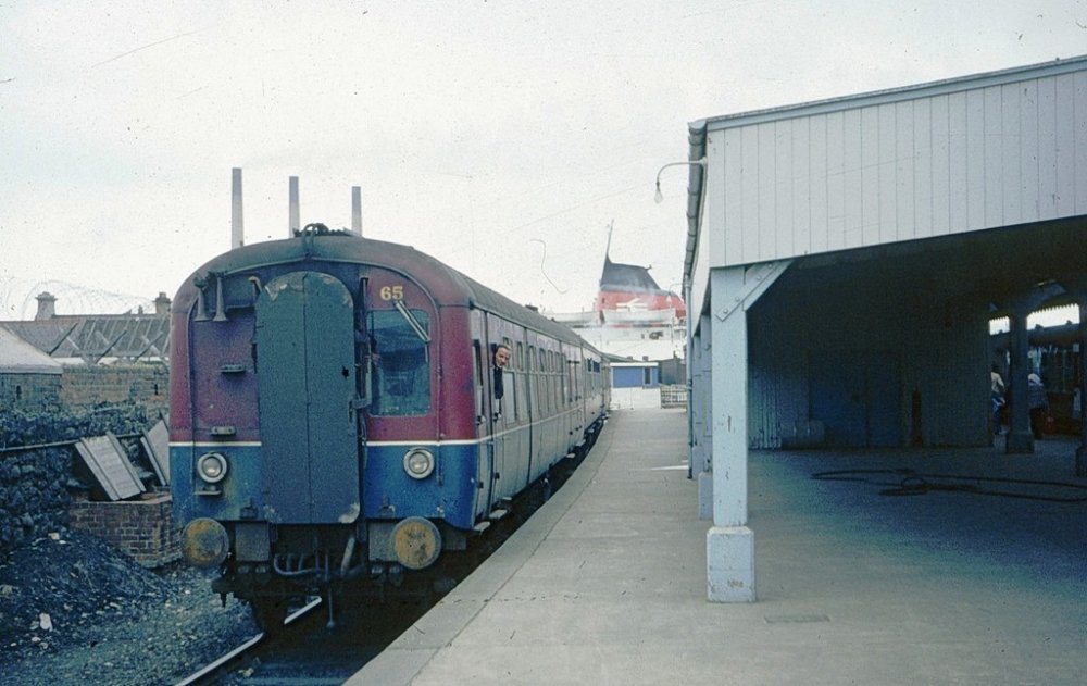 NIR DMU 65 at Larne Harbour in 1977