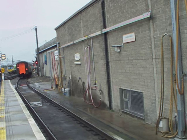 Shunting the stock into platform 1 connolly station dublin .