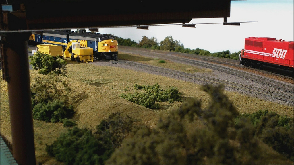 The Canadian pulls out of town Rapido Trains style