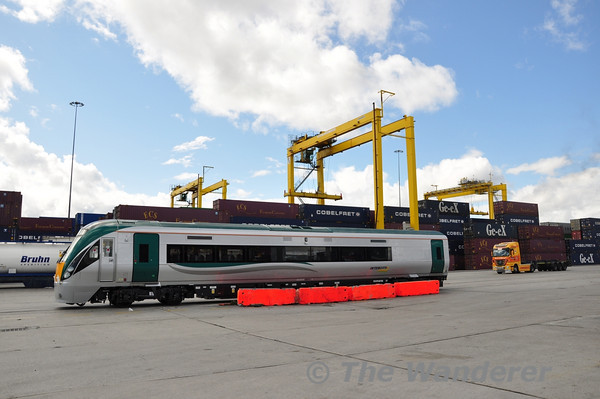 Vehicle 22311 after being delivered to the Common User Container terminal at Dublin Port. Tues 21.08.12