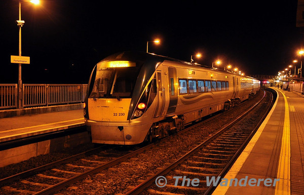 22063 + 22030 stand at Portarlington with the 1810 Heuston - Portlaoise. Mon 11.11.13