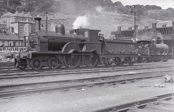 Class D17 - 57 - GS&WR Class 52 4-4-0, built 1888 by Inchicore Works - 1925 to GSR, 1945 to CIE - 1950 rebuilt with Belpaire boiler - withdrawn 1957 - seen here at Cork Glanmire Road in June 1948.