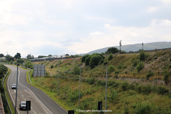28.8.16. Belmond Grand Hibernian Train with GM loco 233 works a Gauging run from Dundalk to Belfast York Road Depot and return  to Dublin , photos taken at Newry as the train heads for Belfast