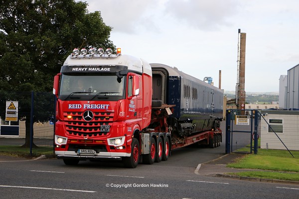 27.6.16. Belmond MK3 Generator Van 7601 CARLOW gets transfered by road from Mivan Antrim to North Wall Dublin , photos taken at Mivan Antrim.
