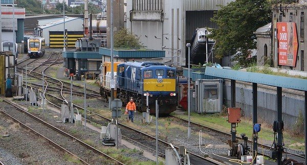 16.9.18. GM 8113 & Water Jetter wagon at York Road Depot Belfast