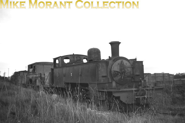 Vintage Irish Railways - Northern Ireland narrow gauge - Ballycastle RailwayEx-BCR 2-4-2T no. 43 stored outside Ballymoney shed on 4/9/53.