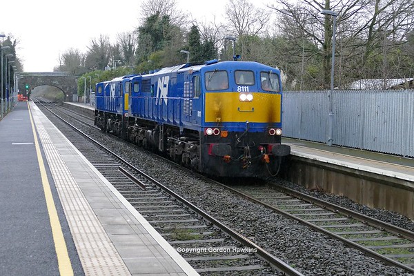 13.12.17. NIR Gms 8111 & 8113 on crew training  runs between York Road Depot Belfast & Carrickfergus. Photo taken at Whiteabbey