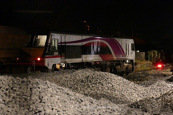 6.2.18. Enterprise loco 8208 with the NIR Ballast Train at Poyntzpass.