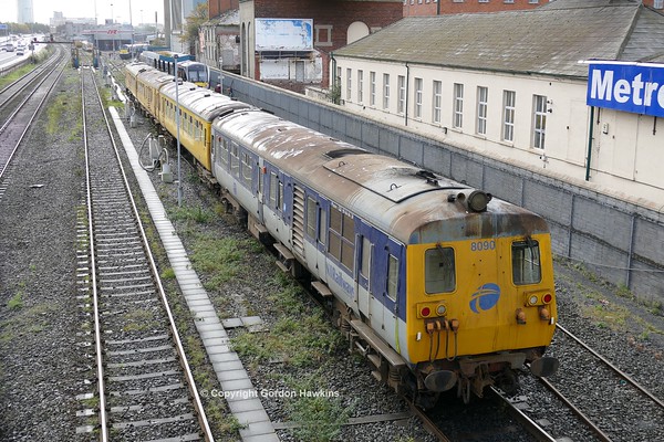 18.10.16. NIR 80 Class Sandite Train 8090-8752-8097-8069 at York Road Depot  Belfast.