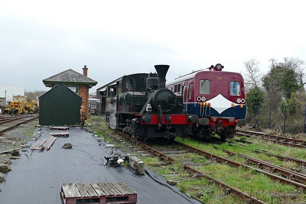 24.11.18. O & K locos 1 & 3 at the Downpatrick & County Down Railway.