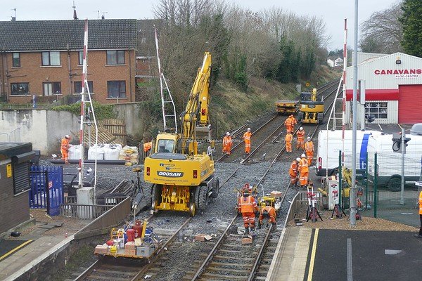 24.2.19.Northern Ireland Railways Lurgan William Street Level Crossing renewal Works.