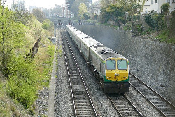 13.4.19. GM 219 passes Memorial Road Dublin with a Dublin to Cork Train.