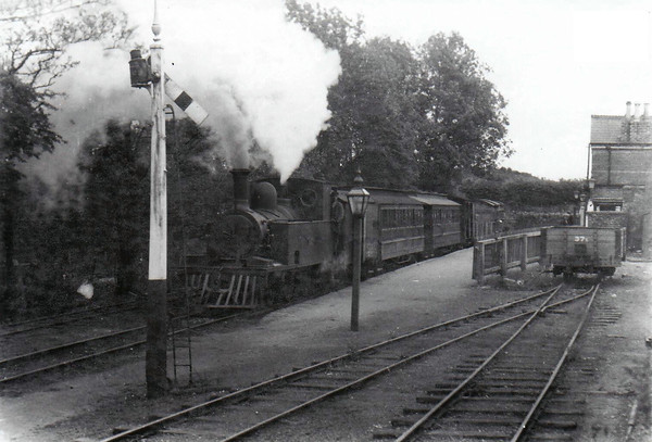 CAVAN & LEITRIM RAILWAY -  1 ISABEL - 4-4-0T built in 1887 by Robert Stpehenson - 1925 to GER, 1945 to CIE - withdrawn 1949 - seen here at Dromod on a train to Ballinamore in 1932.