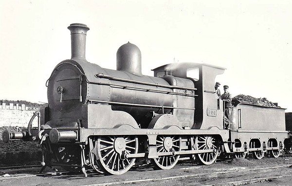 Class J19 - 600 - Atock M&GWR Class L 0-6-0 - built 1887 by Broadstone Works as M&GWR No.61 LYNX - 1913 rebuilt with Belpaire boiler, 1925 to GSR as No.600, 1945 to CIE, 1950 rebuilt with superheated Belpaire boiler - withdrawn 1957.