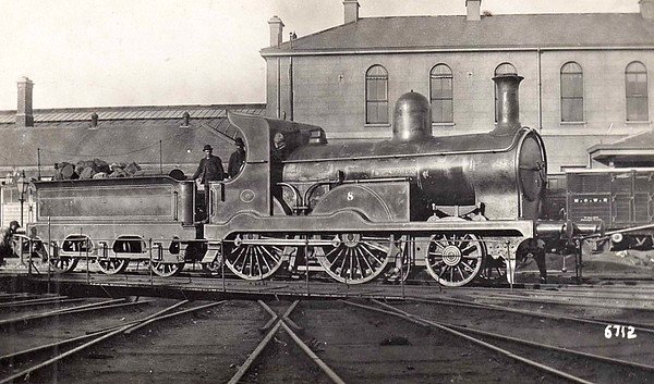 8 ST PATRICK - Atock MGWR 2-4-0 - built 1870 by Avonside Engine co., Works No.802 - 1890 withdrawn.