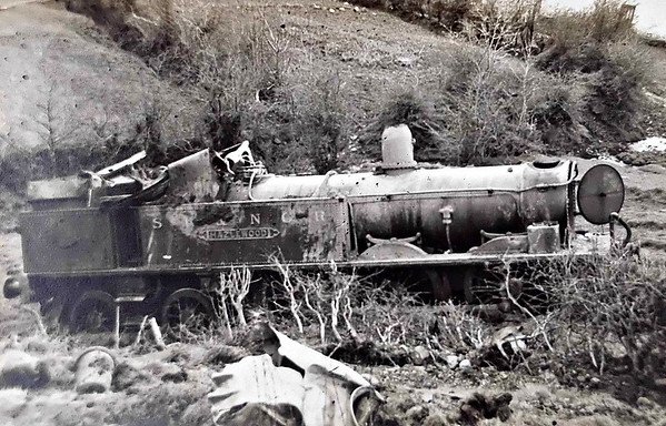 HAZLEWOOD -  'Leitrim' Class 0-6-4T, built 1899 by Beyer Peacock, Works No.4074 - withdrawn 1957 - seen here in a sorry state after closure.