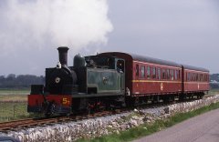 tralee and dingle railway 5T along the roadside at Blennerville, an impressive sight.